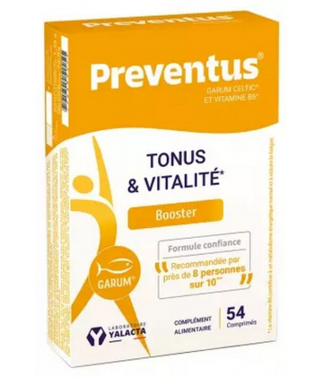 Laboratoire Yalacta Preventus Tonus & Vitalité Comprimés x 54