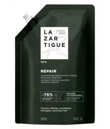 Lazartigue Repair Shampoing Réparation Intense Éco-Recharge 500 ml