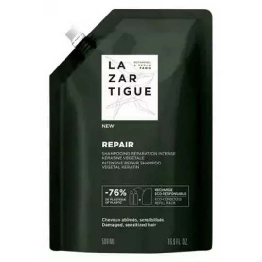 Lazartigue Repair Shampoing Réparation Intense Éco-Recharge 500 ml
