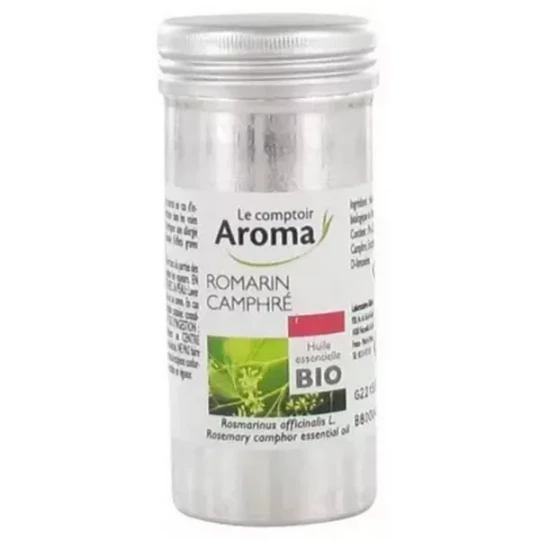 Le Comptoir Aroma Huile Essentielle Romarin Camphré (Rosmarinus officinalis L.) Bio 10 ml