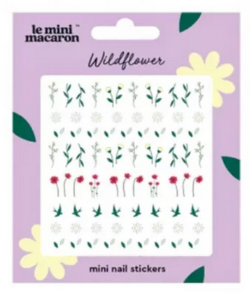 Le Mini Macaron Stickers Ongles Wild Flower
