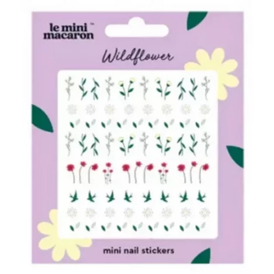 Le Mini Macaron Stickers Ongles Wild Flower