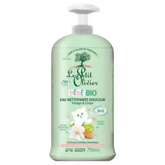 Le Petit Olivier Bébé Eau Nettoyante Douceur Bio 750 ml