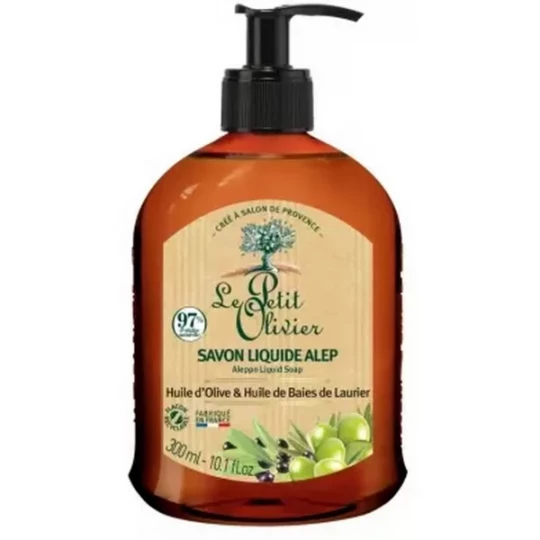Le Petit Olivier Savon Liquide Alep Huile d'Olive & Huiles de Baies de Laurier 300 ml