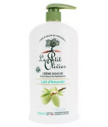 Le Petit Olivier Crème Douche Extra Douce & Hydratante Lait d'Amande 750 ml
