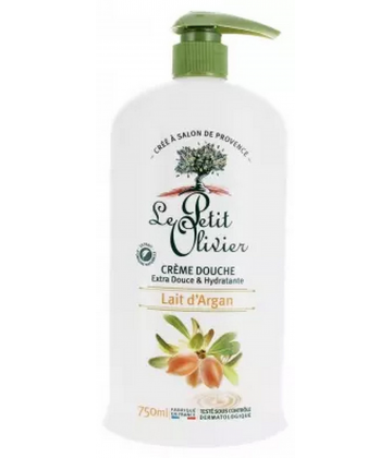 Le Petit Olivier Crème Douche Extra Douce & Hydratante Lait d'Argan 750 ml