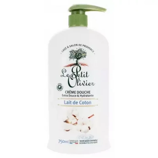 Le Petit Olivier Crème Douche Extra Douce & Hydratante Lait de Coton 750 ml