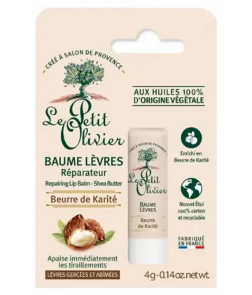 Le Petit Olivier Baume Lèvres Réparateur Beurre de Karité 4 g