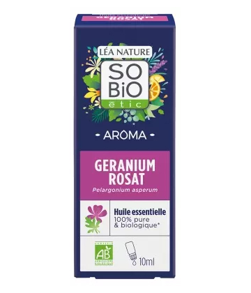 Léa Nature SO Bio étic Aroma Huile Essentielle Géranium Rosat Bio 10 ml
