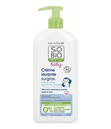 Léa Nature SO BIO étic Baby Crème Lavante Surgras Bio 500 ml