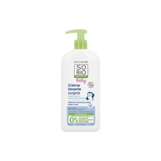 Léa Nature SO BIO étic Baby Crème Lavante Surgras Bio 500 ml