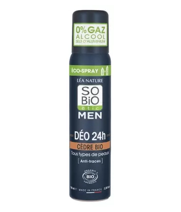 Léa Nature SO BIO étic Men Déo 24h Anti-Traces Éco-Spray Bio 100 ml