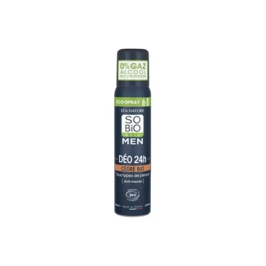 Léa Nature SO BIO étic Men Déo 24h Anti-Traces Éco-Spray Bio 100 ml