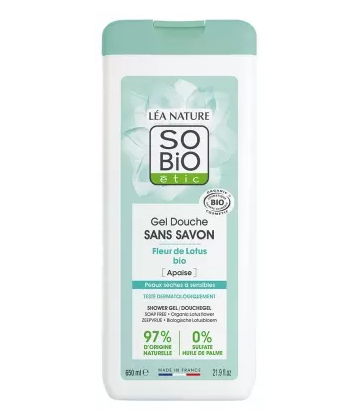 Léa Nature SO BIO étic Gel Douche Sans Savon Fleur de Lotus Bio 650 ml