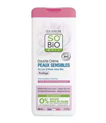 Léa Nature SO BIO étic Douche Crème Peaux Sensibles Aloe Vera Bio 650 ml