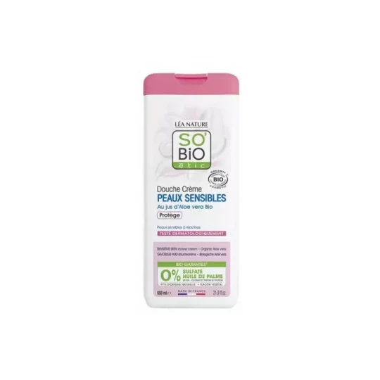 Léa Nature SO BIO étic Douche Crème Peaux Sensibles Aloe Vera Bio 650 ml