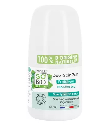 Léa Nature SO BIO étic Déo-Soin 24h Menthe Roll'On Bio 50 ml