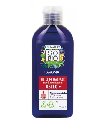 Léa Nature SO BIO étic Aroma Huile de Massage Bien-etre Articulaire Ostéo + Bio 100 ml