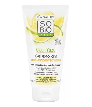 Léa Nature SO BIO étic Clean-Yuzu Gel Exfoliant Anti-Imperfections Bio 150 ml