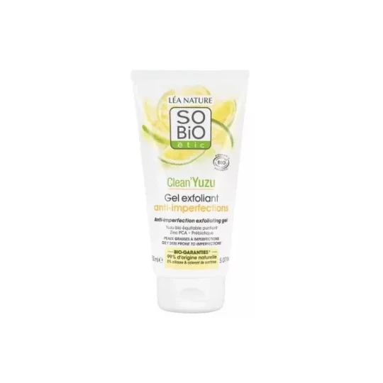 Léa Nature SO BIO étic Clean-Yuzu Gel Exfoliant Anti-Imperfections Bio 150 ml