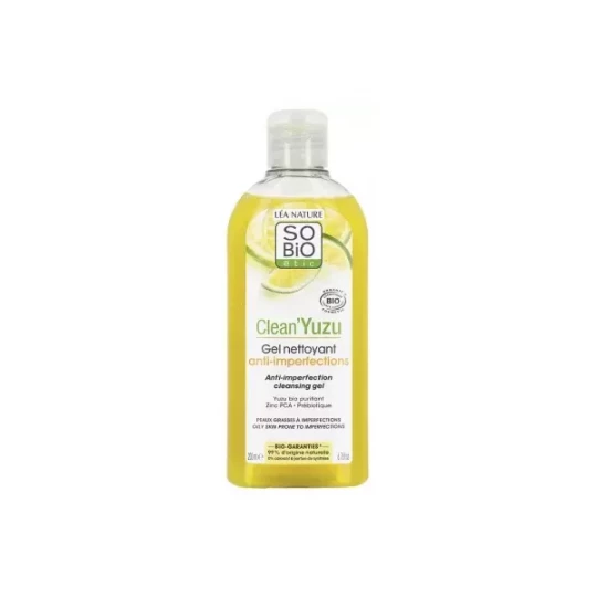 Léa Nature SO BIO étic Clean-Yuzu Gel Nettoyant Anti-Imperfections Bio 200 ml