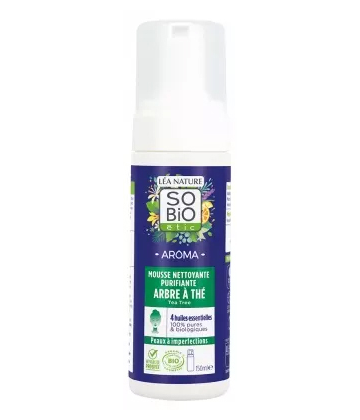 Léa Nature SO BIO étic Aroma Mousse Nettoyante Purifiante Arbre à Thé Bio 150 ml