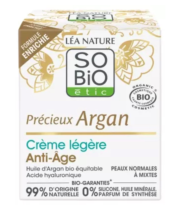 Léa Nature SO BIO étic Précieux Argan Crème Légere Anti-Âge Bio 50 ml