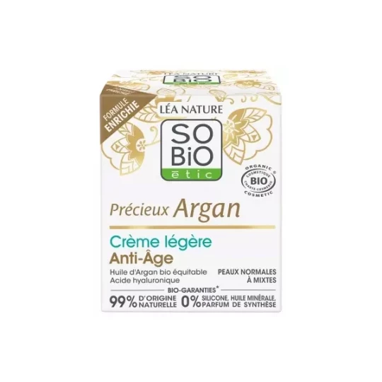 Léa Nature SO BIO étic Précieux Argan Crème Légere Anti-Âge Bio 50 ml