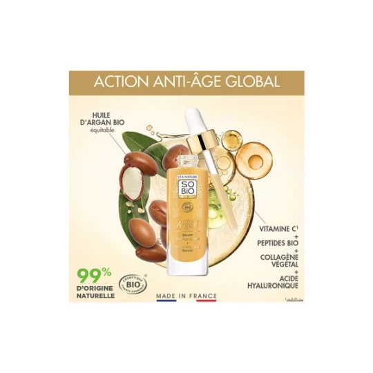 Léa Nature SO BIO étic Précieux Argan Sérum Anti-Âge Global Bio 30 ml - image 4