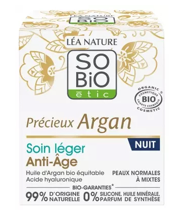 Léa Nature SO BIO étic Précieux Argan Soin Léger Anti-Âge Nuit Bio 50 ml