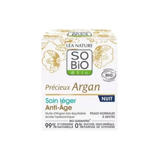 Léa Nature SO BIO étic Précieux Argan Soin Léger Anti-Âge Nuit Bio 50 ml