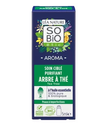 Léa Nature SO BIO étic Aroma Soin Ciblé Purifiant Arbre à Thé Roll'On Bio 5 ml