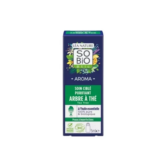 Léa Nature SO BIO étic Aroma Soin Ciblé Purifiant Arbre à Thé Roll'On Bio 5 ml