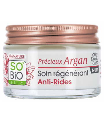 Léa Nature SO BIO étic Précieux Argan Soin Régénérant Anti-Rides Nuit Bio 50 ml