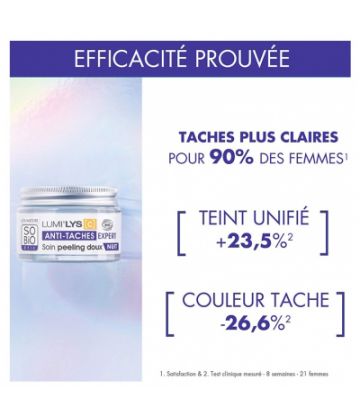 Léa Nature SO BIO étic Lumi-Lys [C] Soin Peeling Doux Anti-Taches Expert Nuit Bio 50 ml