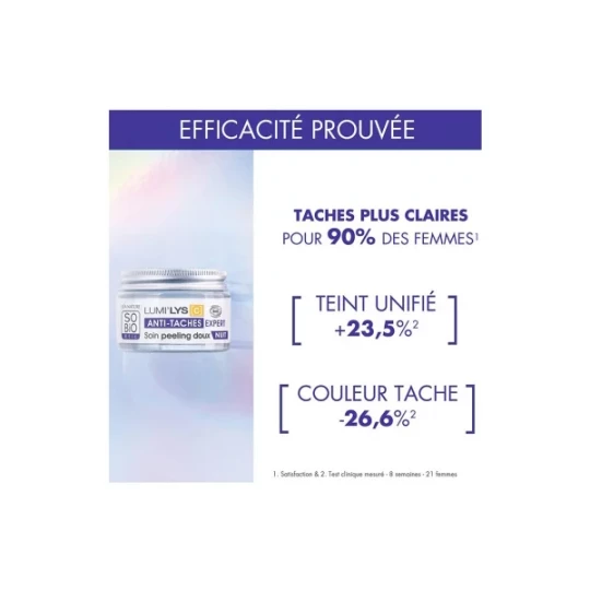 Léa Nature SO BIO étic Lumi-Lys [C] Soin Peeling Doux Anti-Taches Expert Nuit Bio 50 ml - image 3