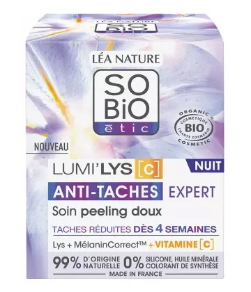 Léa Nature SO BIO étic Lumi-Lys [C] Soin Peeling Doux Anti-Taches Expert Nuit Bio 50 ml