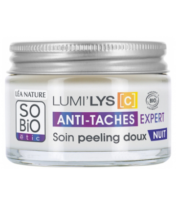 Léa Nature SO BIO étic Lumi-Lys [C] Soin Peeling Doux Anti-Taches Expert Nuit Bio 50 ml