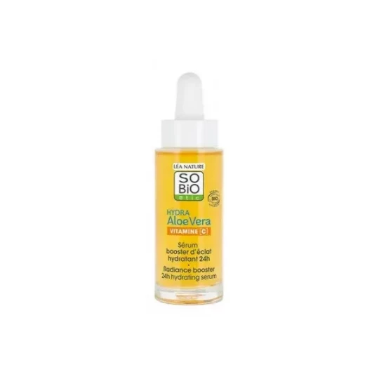 Léa Nature SO BIO étic Hydra Aloe Vera Vitamine C Sérum Booster d'Éclat Hydratant 24h Bio 30 ml