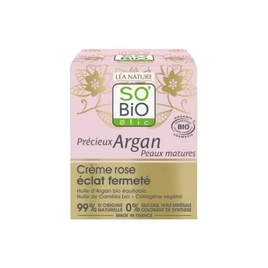 Léa Nature SO BIO étic Précieux Argan Crème Rose Éclat Fermeté Bio 50 ml