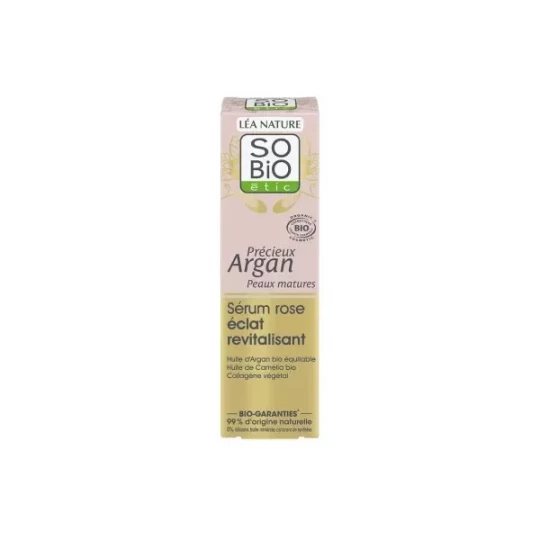 Léa Nature SO BIO étic Précieux Argan Sérum Rose Éclat Revitalisant Bio 30 ml