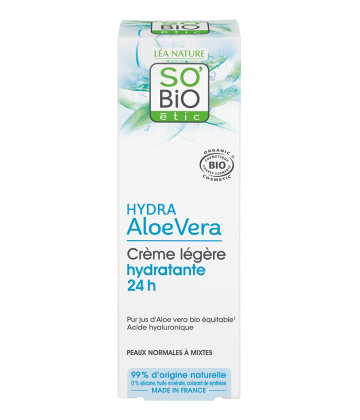 Léa Nature SO BIO étic Hydra Aloe Vera Crème Légere Hydratante 24h Bio 50 ml