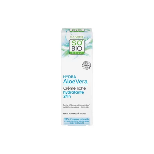 Léa Nature SO BIO étic Hydra Aloe Vera Crème Riche Hydratante 24h Bio 50 ml - image 2