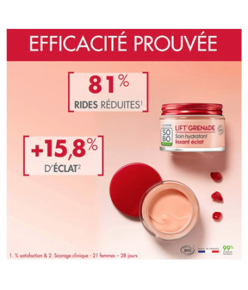 Léa Nature SO BIO étic Lift-Grenade Soin Hydratant Lissant Éclat Bio 50 ml