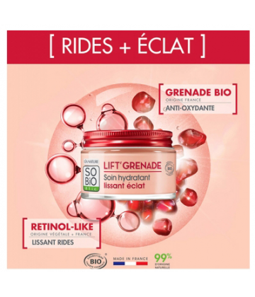 Léa Nature SO BIO étic Lift-Grenade Soin Hydratant Lissant Éclat Bio 50 ml