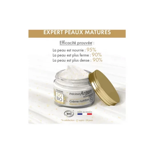 Léa Nature SO BIO étic Précieux Argan Crème Nutritive Perles d'Argan Peaux Matures Bio 50 ml - image 3