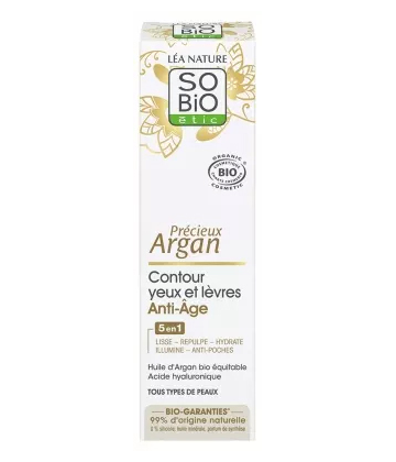 Léa Nature SO BIO étic Précieux Argan Contour Yeux et Lèvres Anti-Âge Bio 15 ml