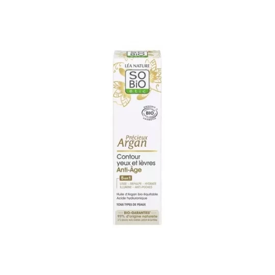Léa Nature SO BIO étic Précieux Argan Contour Yeux et Lèvres Anti-Âge Bio 15 ml - image 1