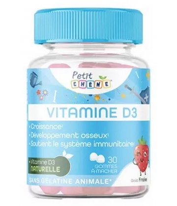 Les 3 Chenes Petit Chene Vitamine D3 Gommes x 30