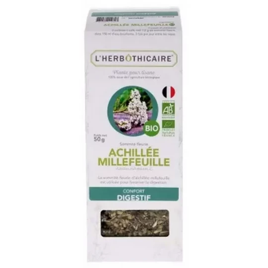 L'Herbôthicaire Achillée Millefeuille Plante pour Tisane Bio 50 g